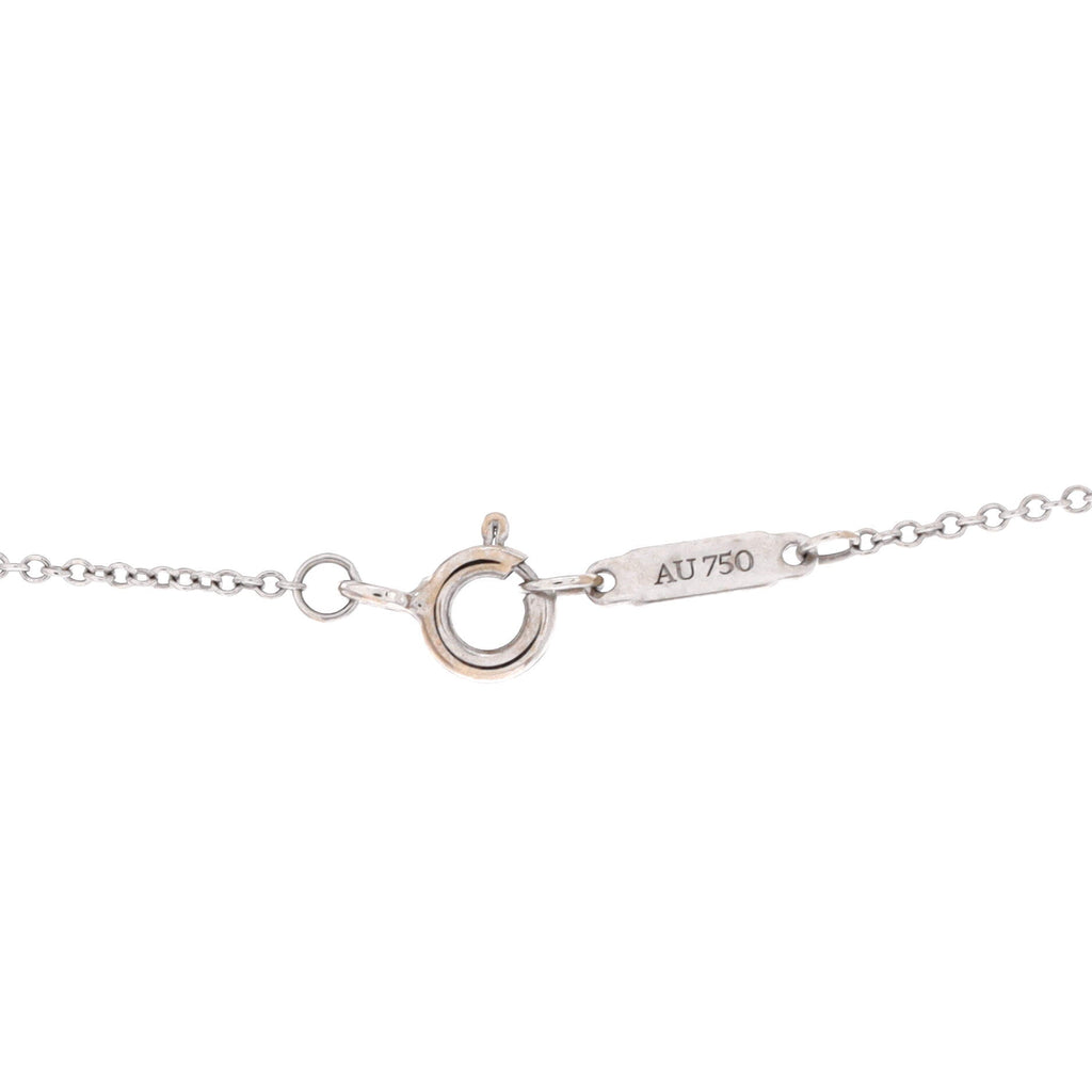 Interlocking Circles Pendant Necklace 18K White Gold and Rose Gold with Diamonds