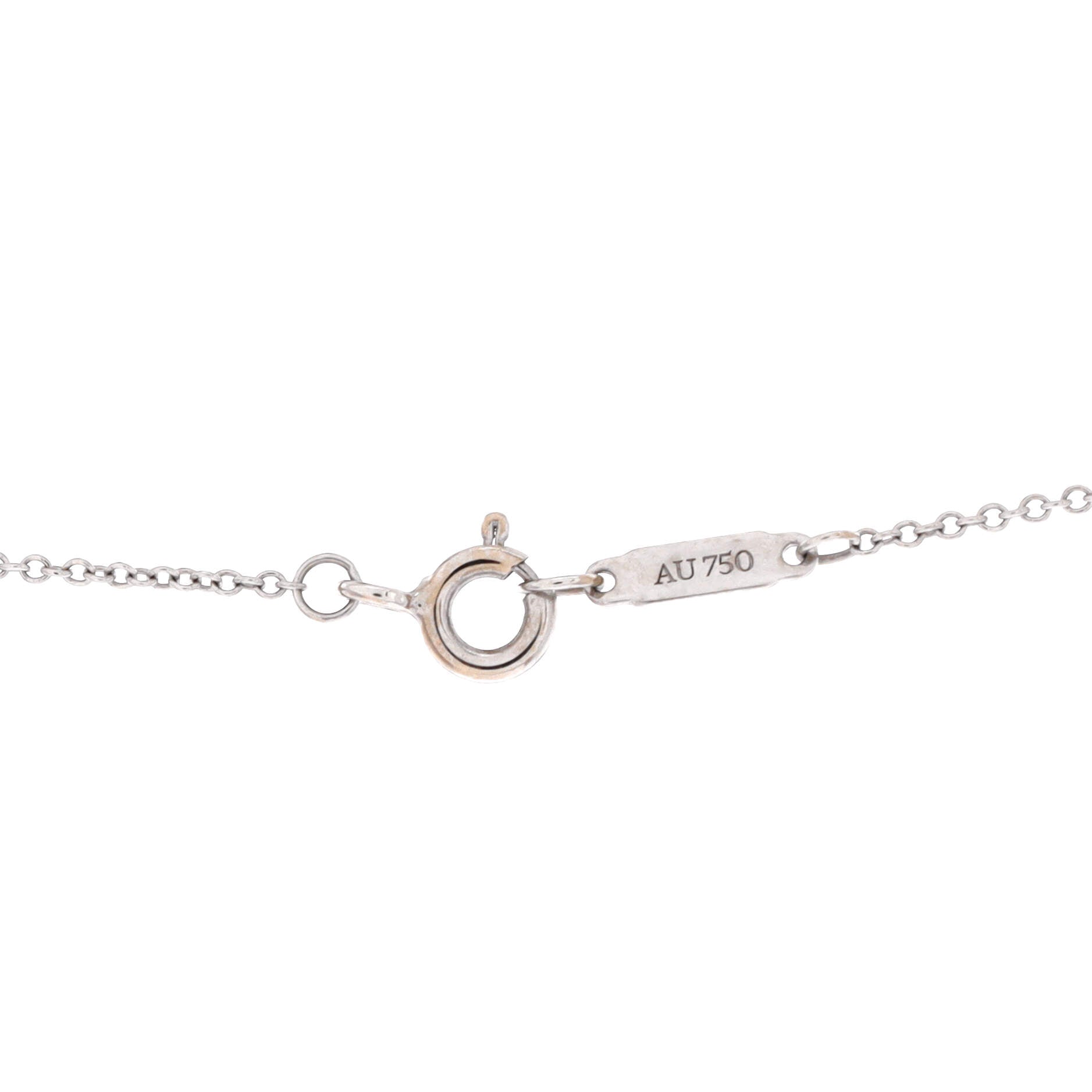 Interlocking Circles Pendant Necklace 18K White Gold and Rose Gold with Diamonds