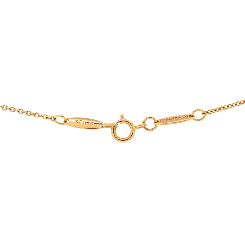Elsa Peretti Open Heart Pendant Necklace 18K Rose Gold 11mm
