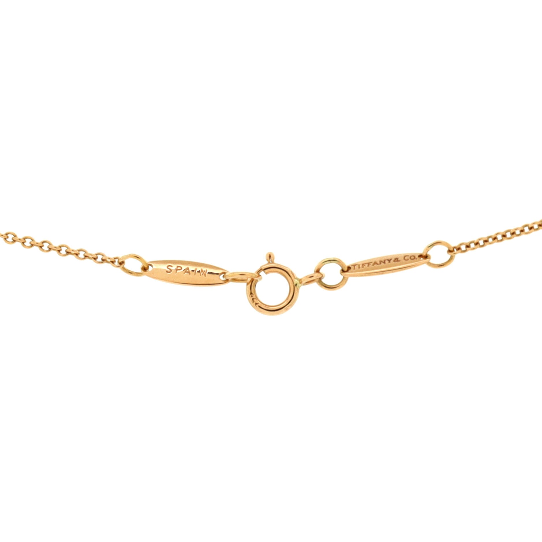 Elsa Peretti Open Heart Pendant Necklace 18K Rose Gold 11mm