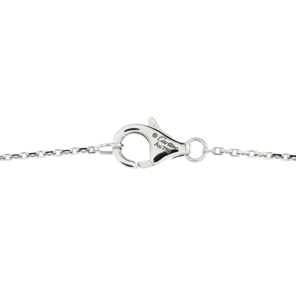 Trinity Pendant Necklace 18K White Gold with Diamonds and Ceramic Small