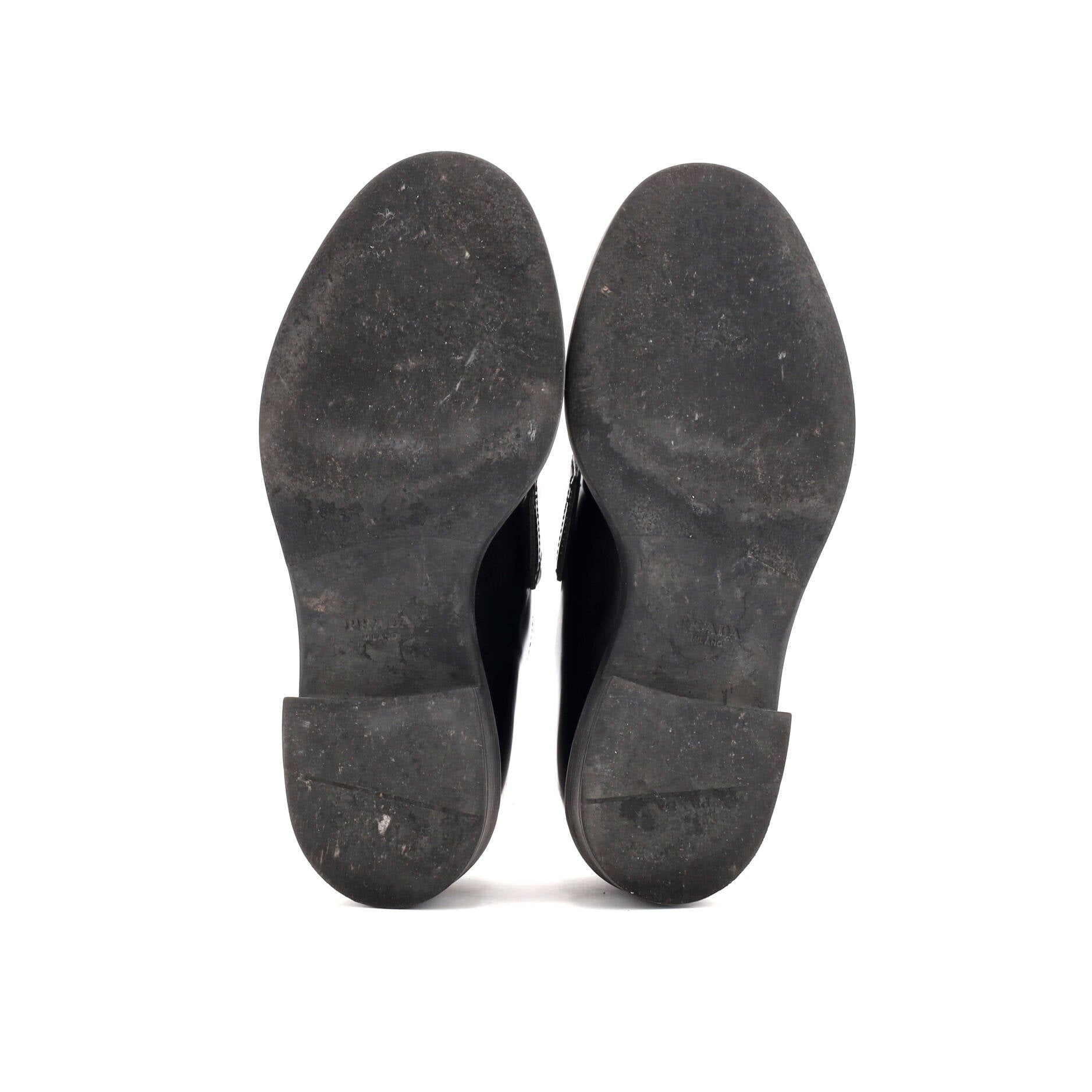 Women's Triangle Logo Loafers Spazzolato Leather