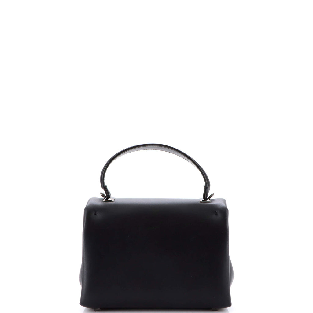 One Stud Top Handle Flap Bag Leather Mini
