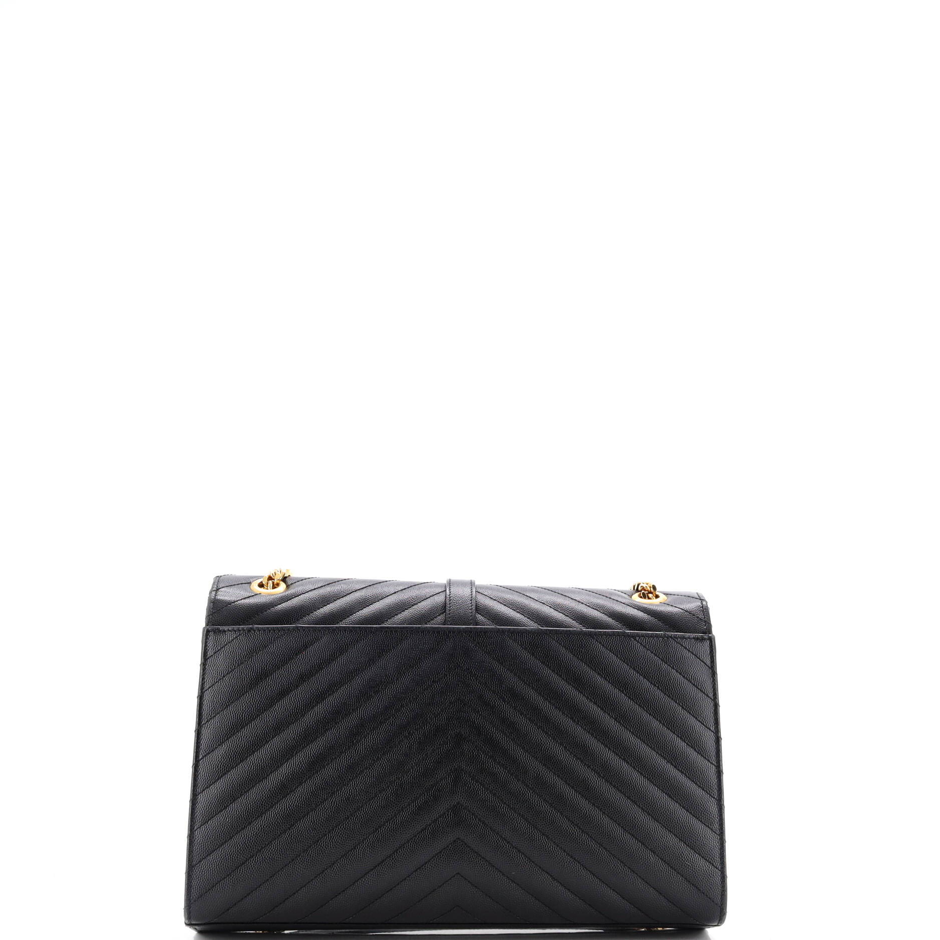 Classic Monogram Envelope Satchel Matelasse Chevron Leather Large
