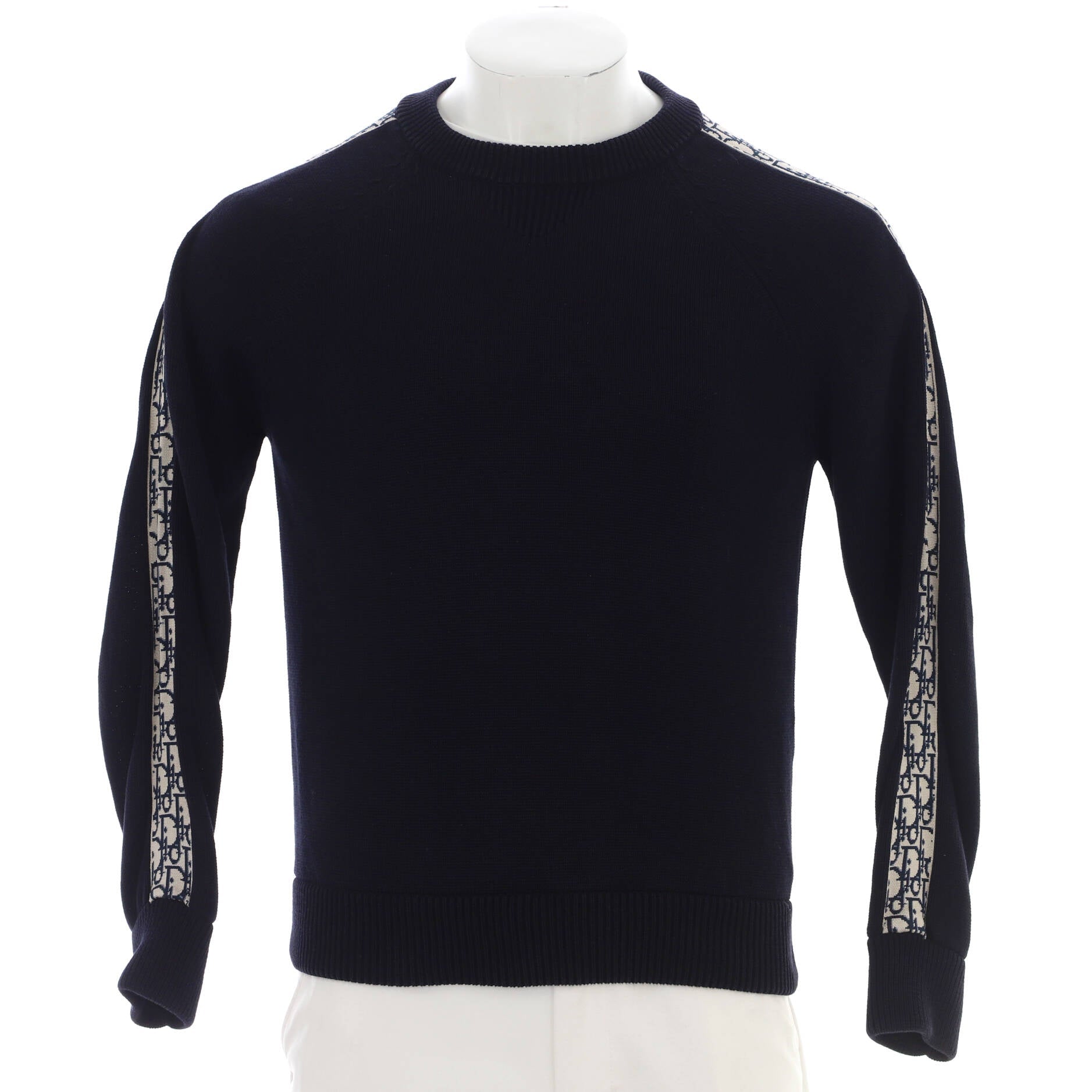 Men's Oblique Trim Crewneck Sweater Cotton