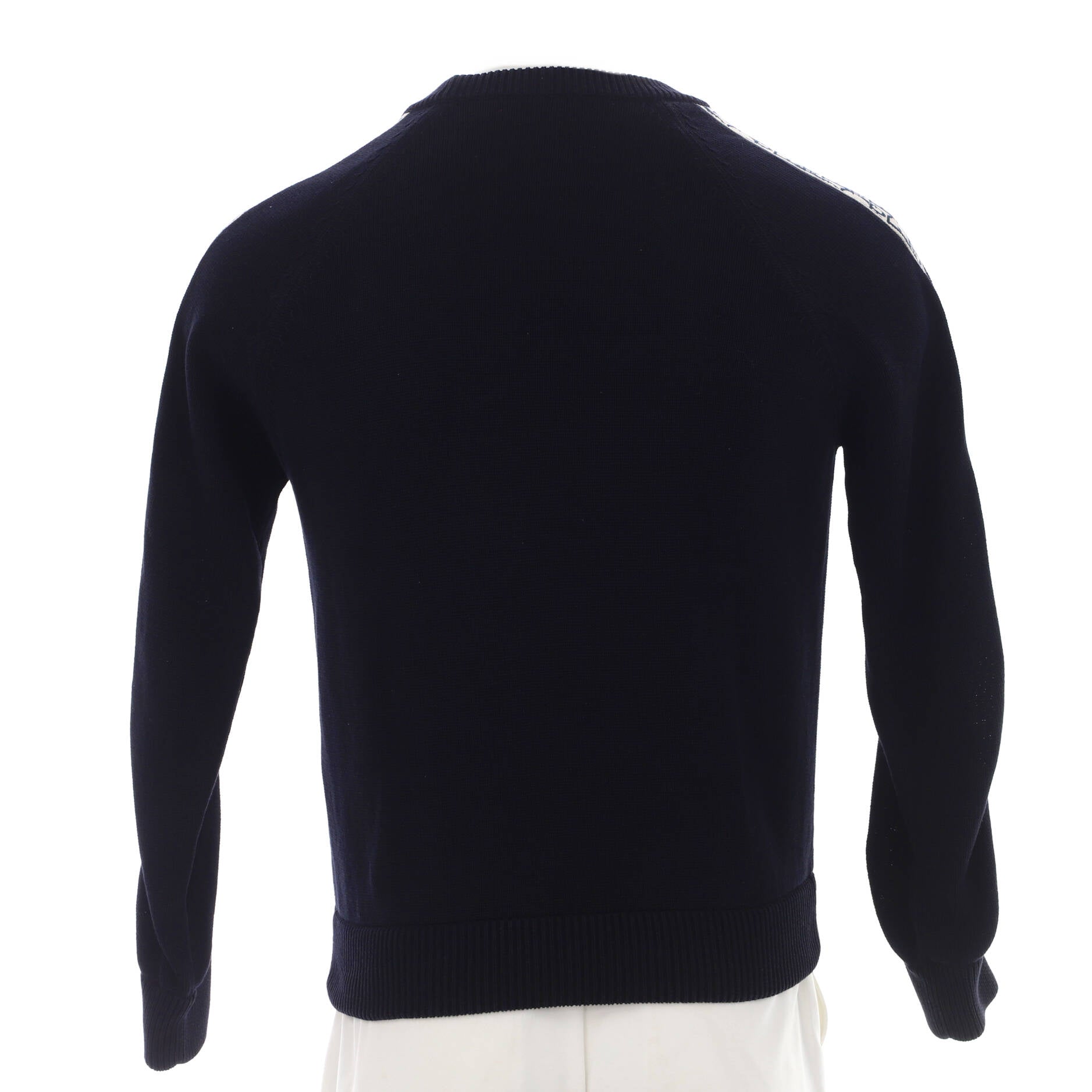 Men's Oblique Trim Crewneck Sweater Cotton