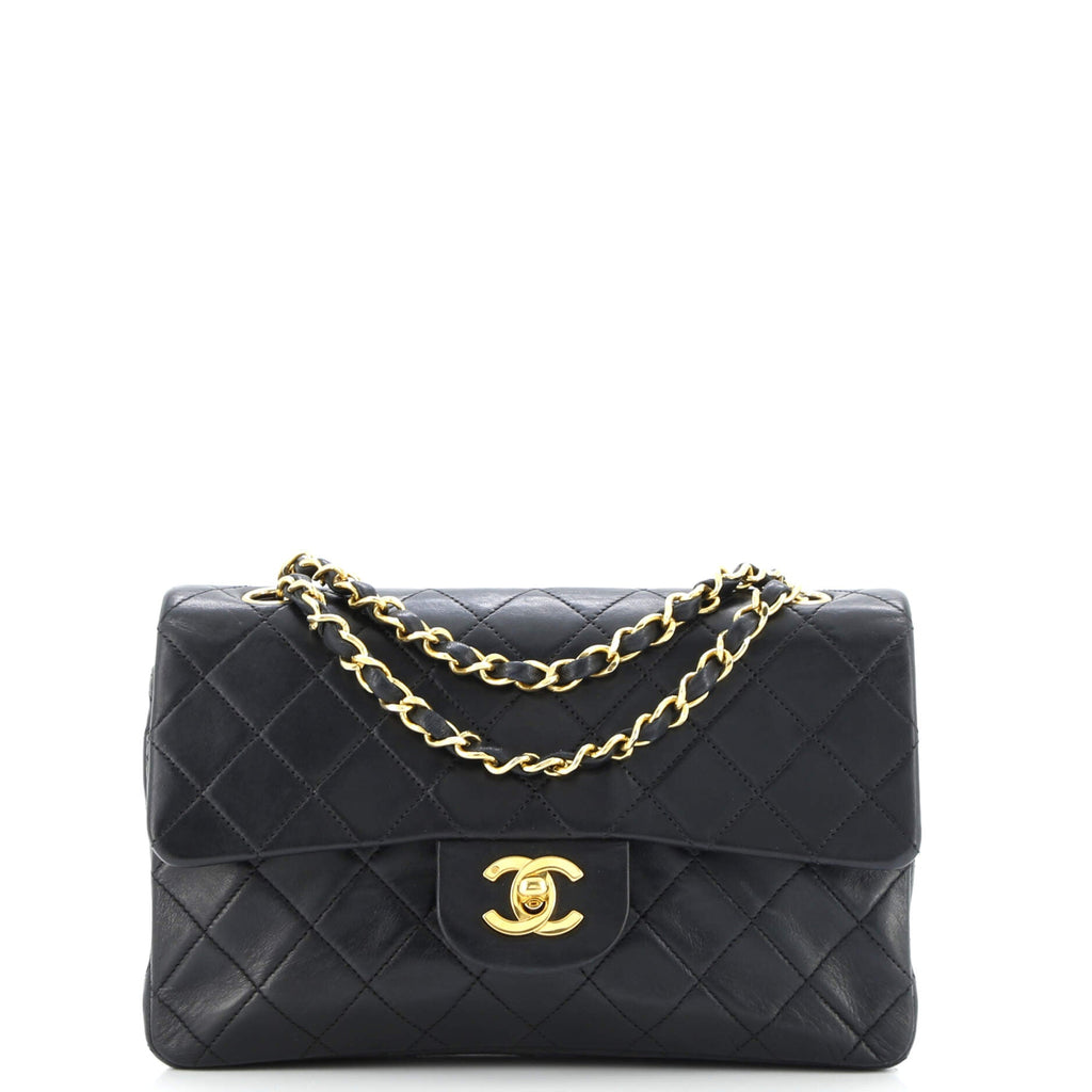 Vintage Classic Double Flap Bag Quilted Lambskin Small