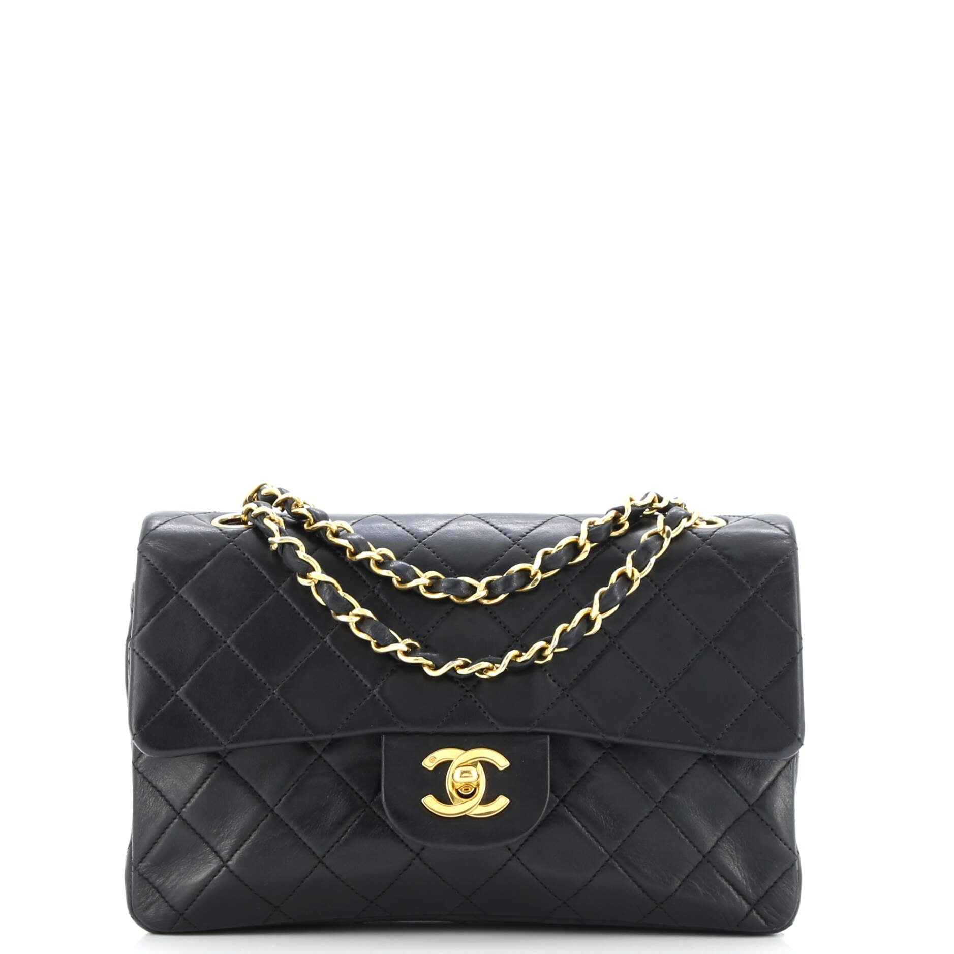 Vintage Classic Double Flap Bag Quilted Lambskin Small