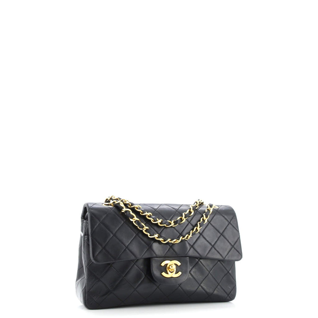 Vintage Classic Double Flap Bag Quilted Lambskin Small
