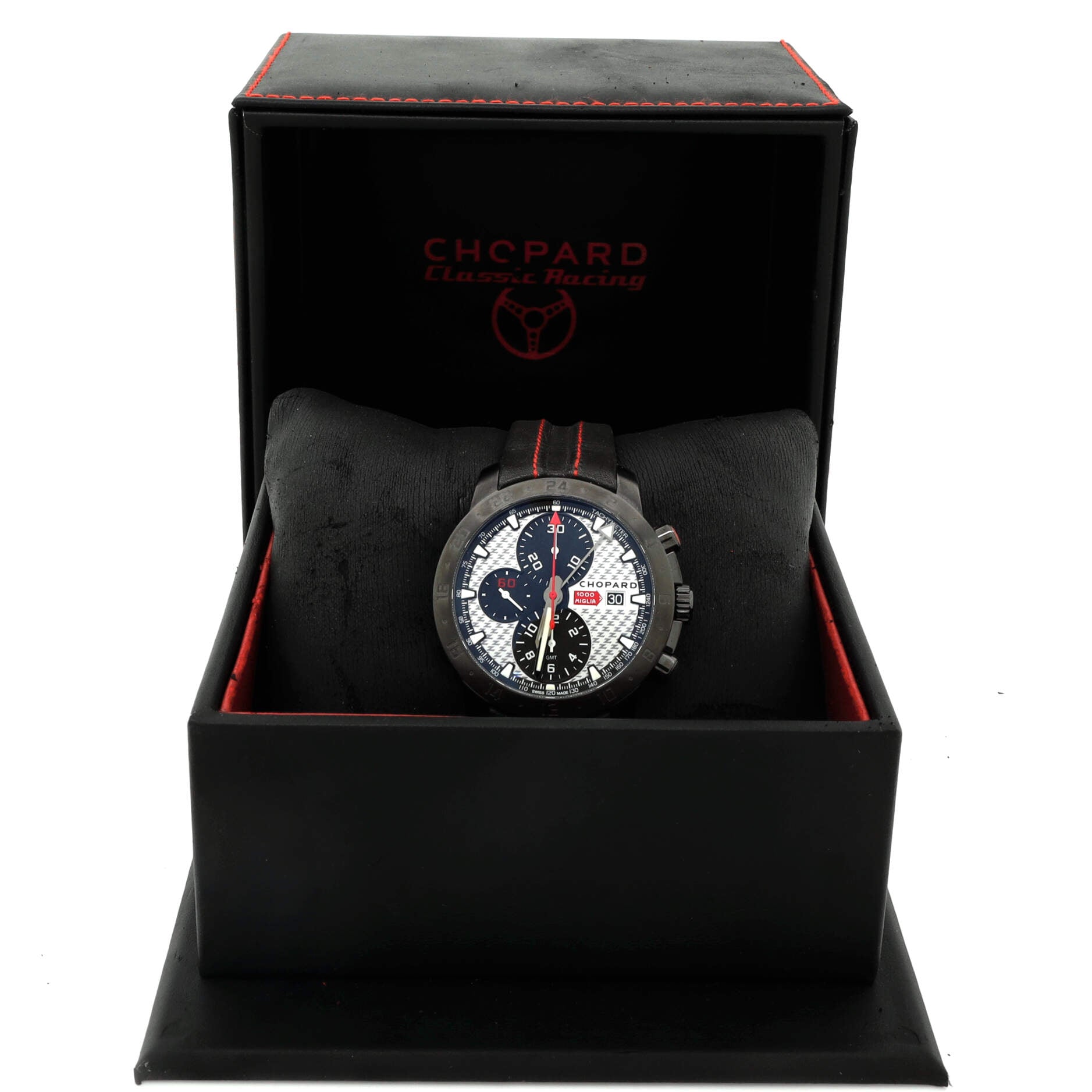 Mille Miglia Zagato Chronograph Automatic Watch PVD Coated Stainless Steel and Leather 42