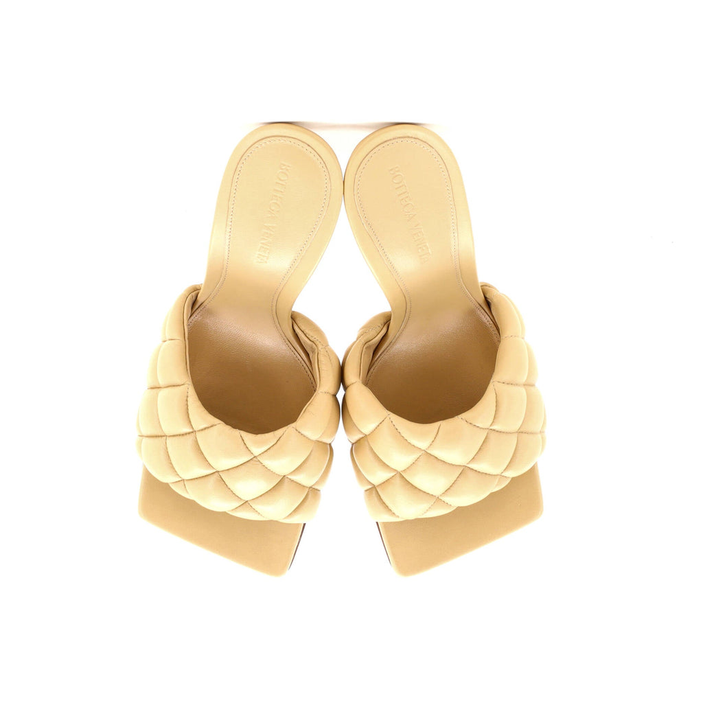 Women's The Padded Heeled Sandals Quilted Leather
