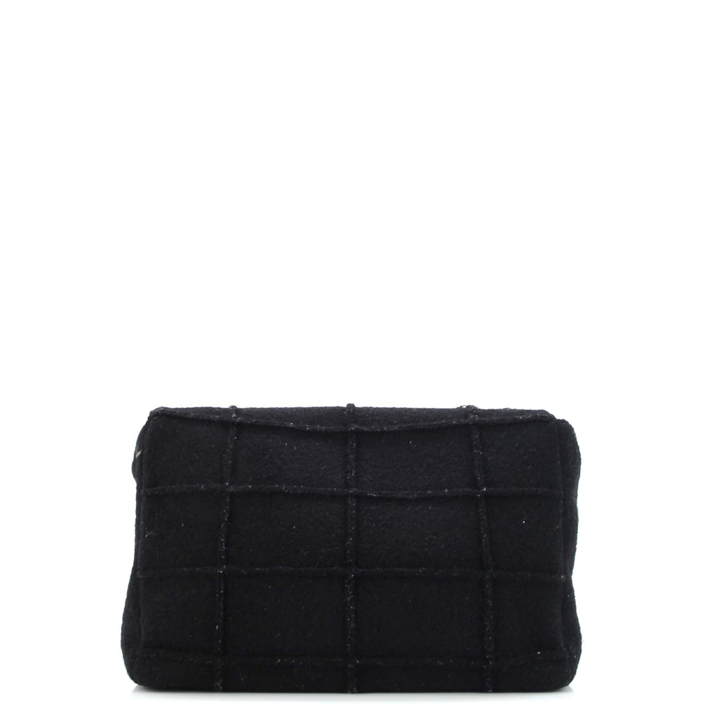 Chocolate Bar Mademoiselle Flap Bag Quilted Wool Jumbo