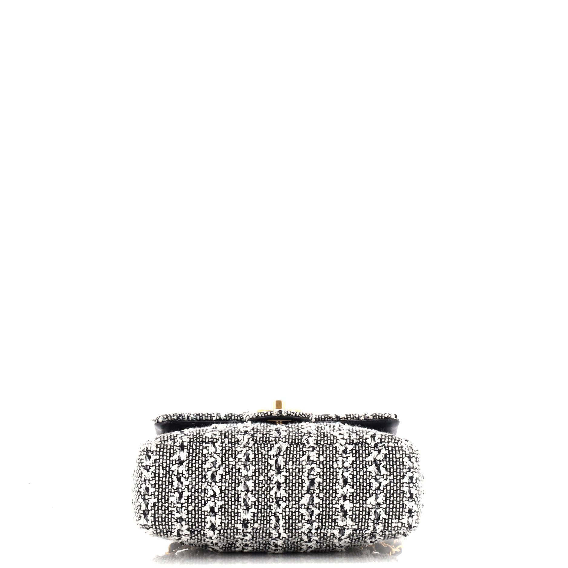 Pearl Chain CC Flap Bag Quilted Tweed Mini