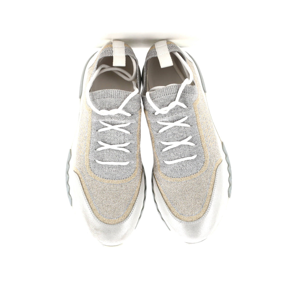 Women's Addict Sneakers Knit Fabric with Leather