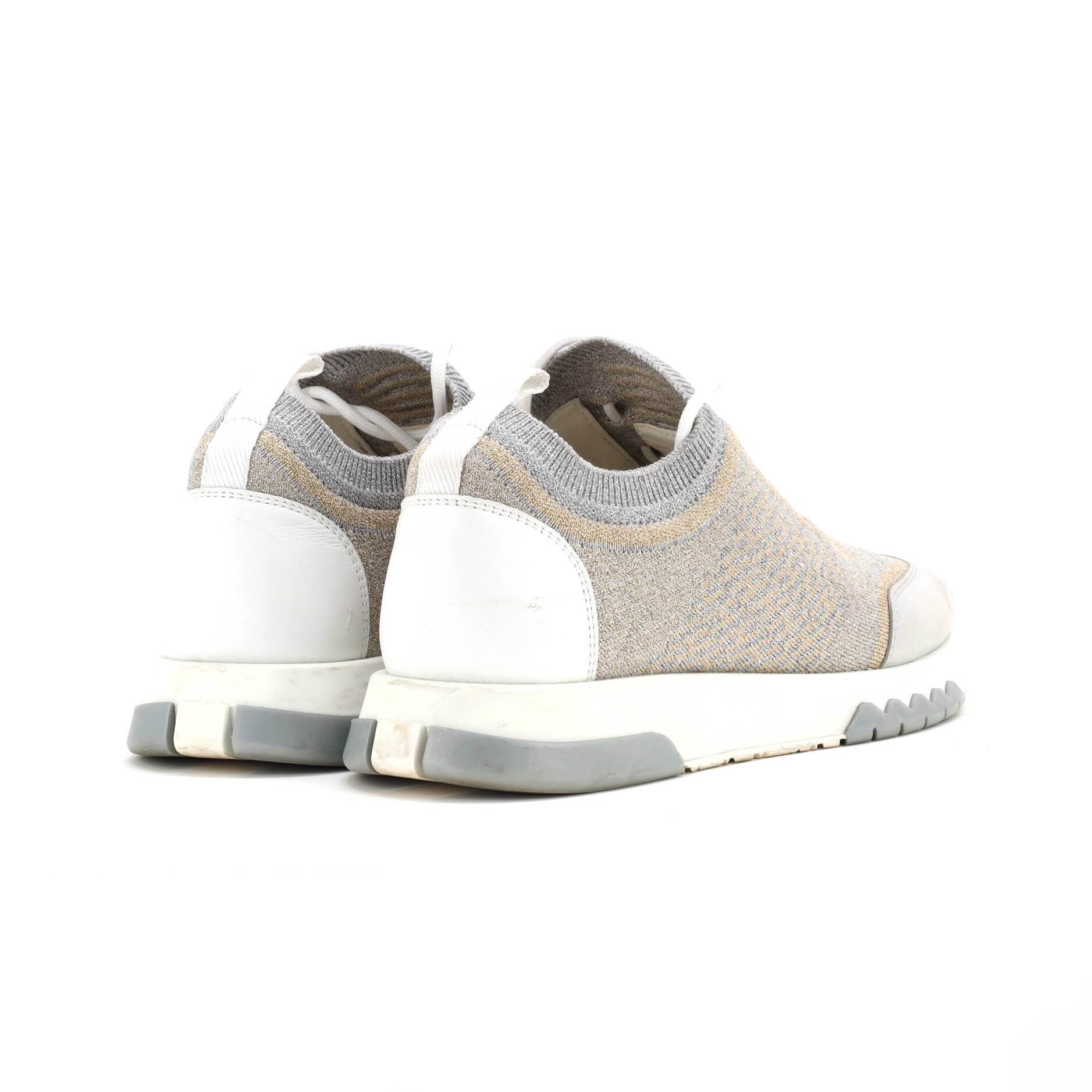 Women's Addict Sneakers Knit Fabric with Leather
