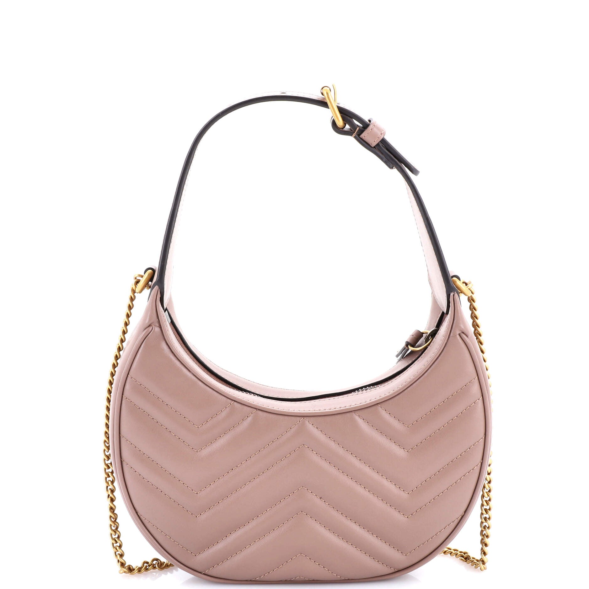 GG Marmont Half Moon Hobo Matelasse Leather Mini
