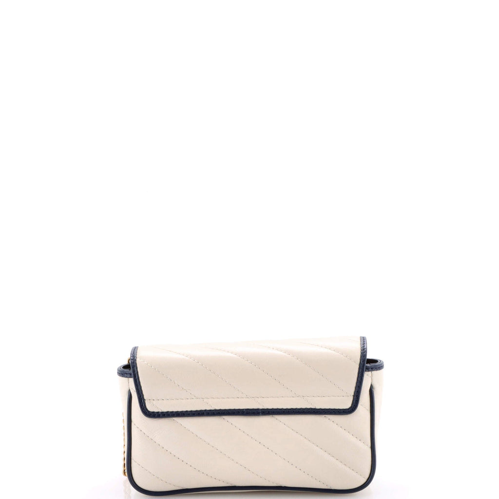 GG Marmont Flap Bag Diagonal Quilted Leather Super Mini