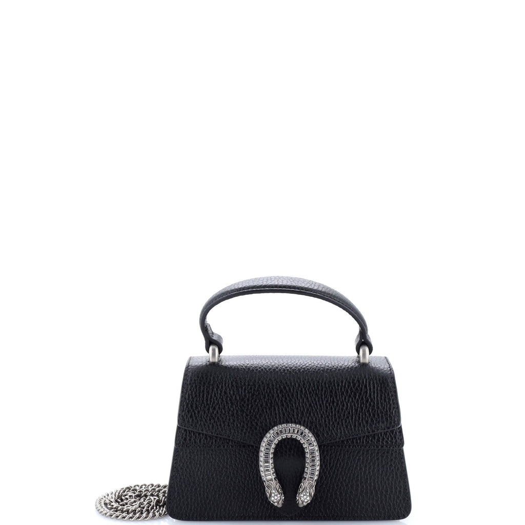 Dionysus Top Handle Bag Leather with Crystals Mini