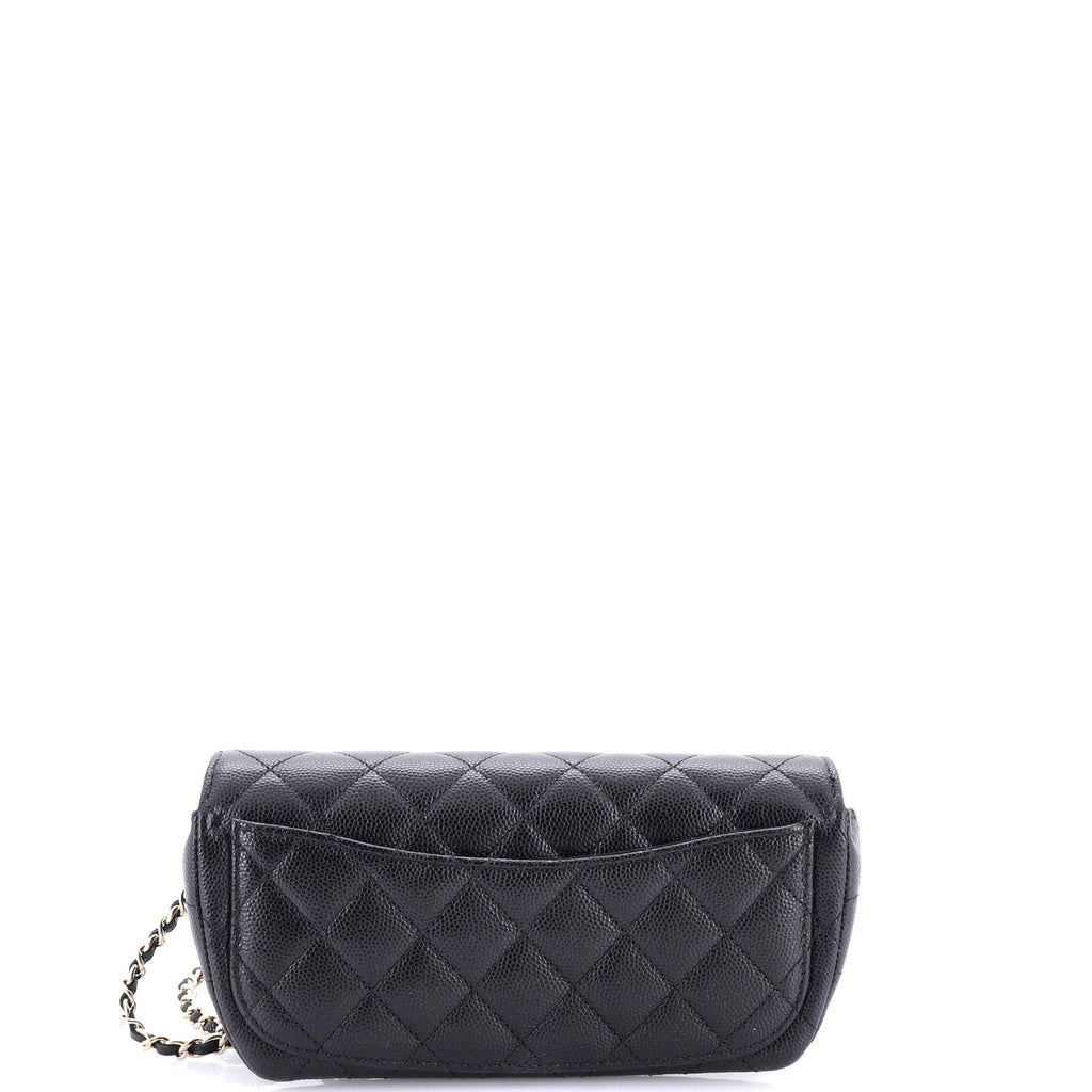 Classic Sunglasses Case with Chain Quilted Caviar