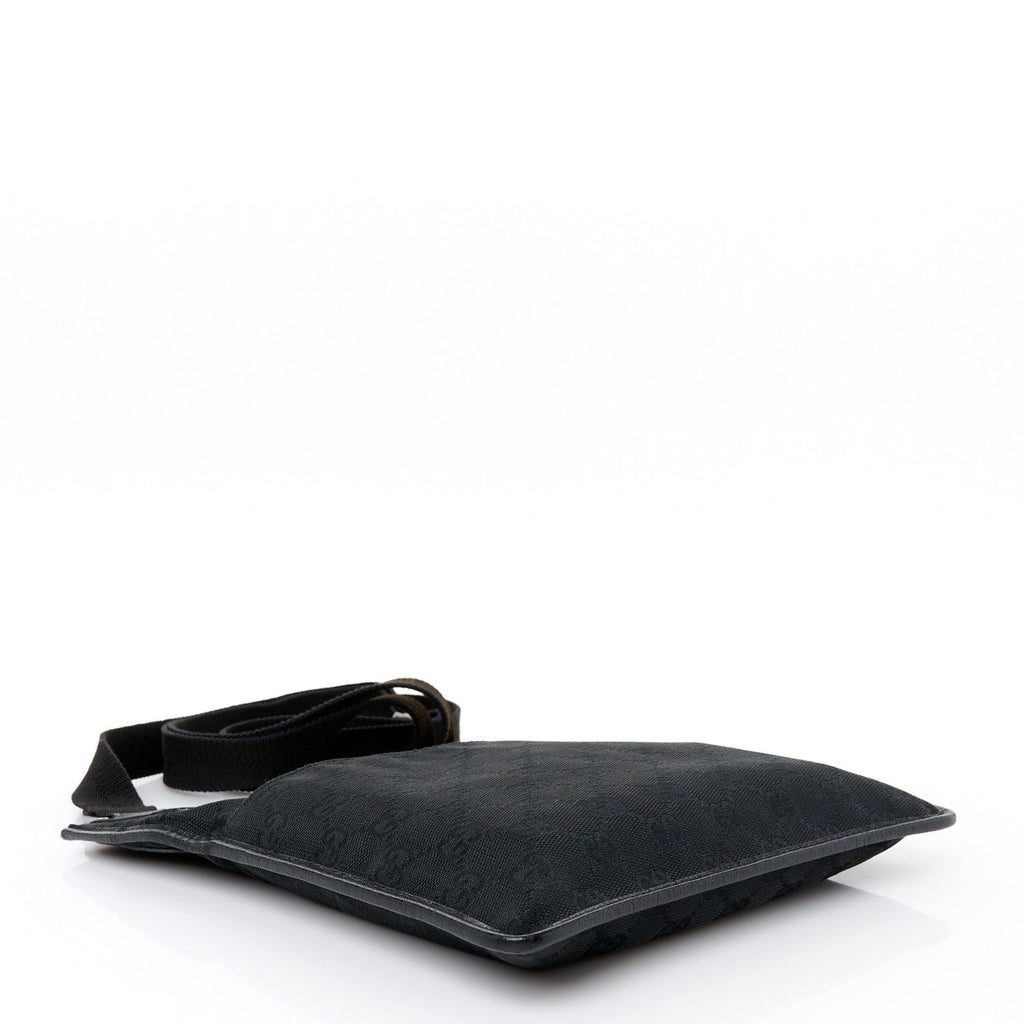 GG Monogram Messenger Crossbody Bag Black