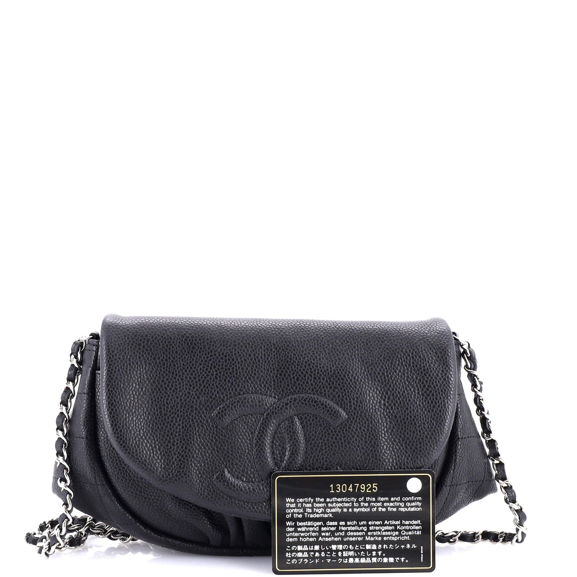Half Moon Wallet on Chain Caviar