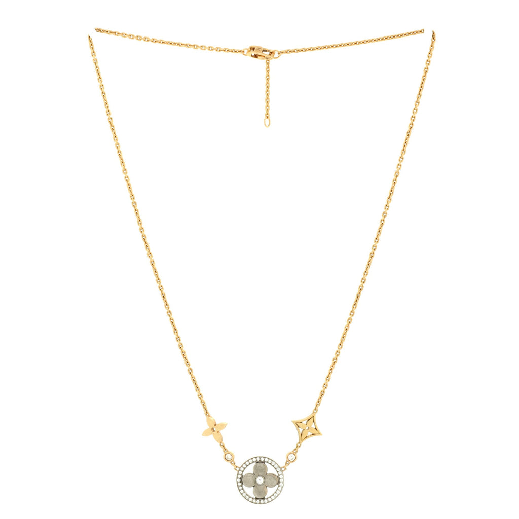 Blossom XL Necklace 18K Tricolor Gold with Diamonds