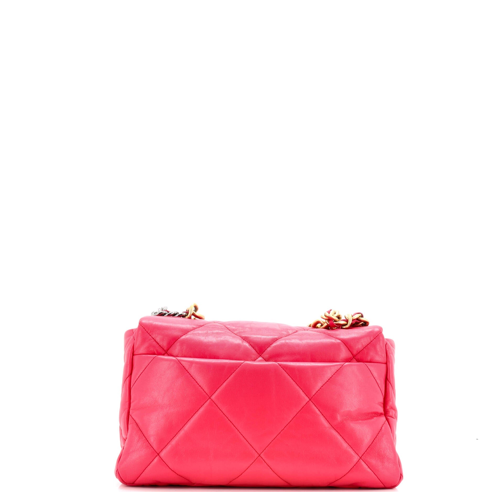 19 Flap Bag Quilted Leather Large