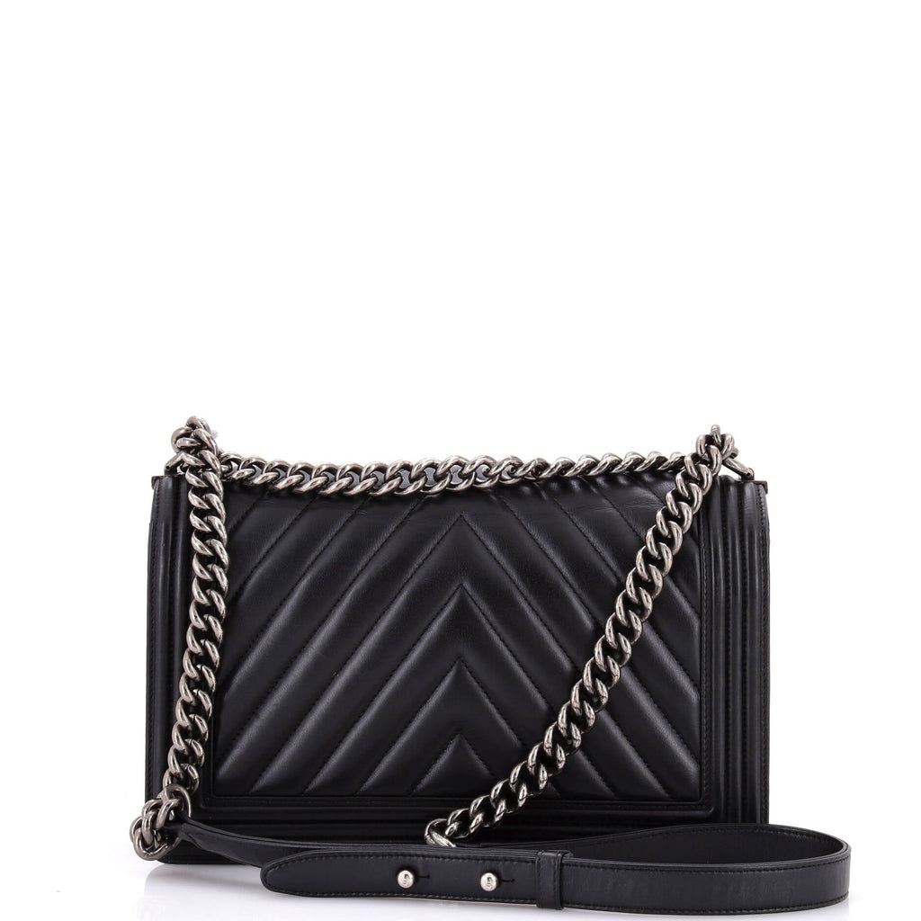 Boy Flap Bag Chevron Lambskin Old Medium