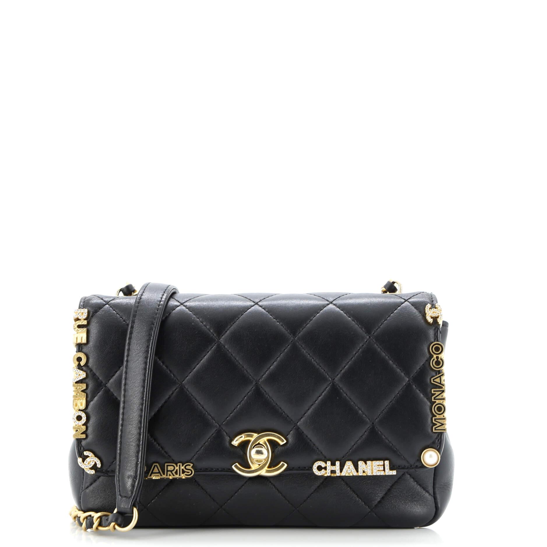 Paris Monaco Flap Bag Quilted Lambskin Mini