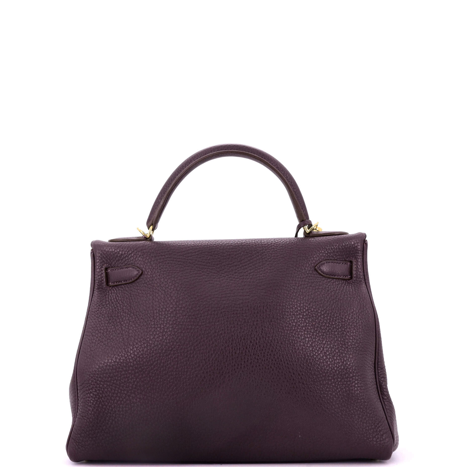 Kelly Handbag Raisin Togo with Gold Hardware 32