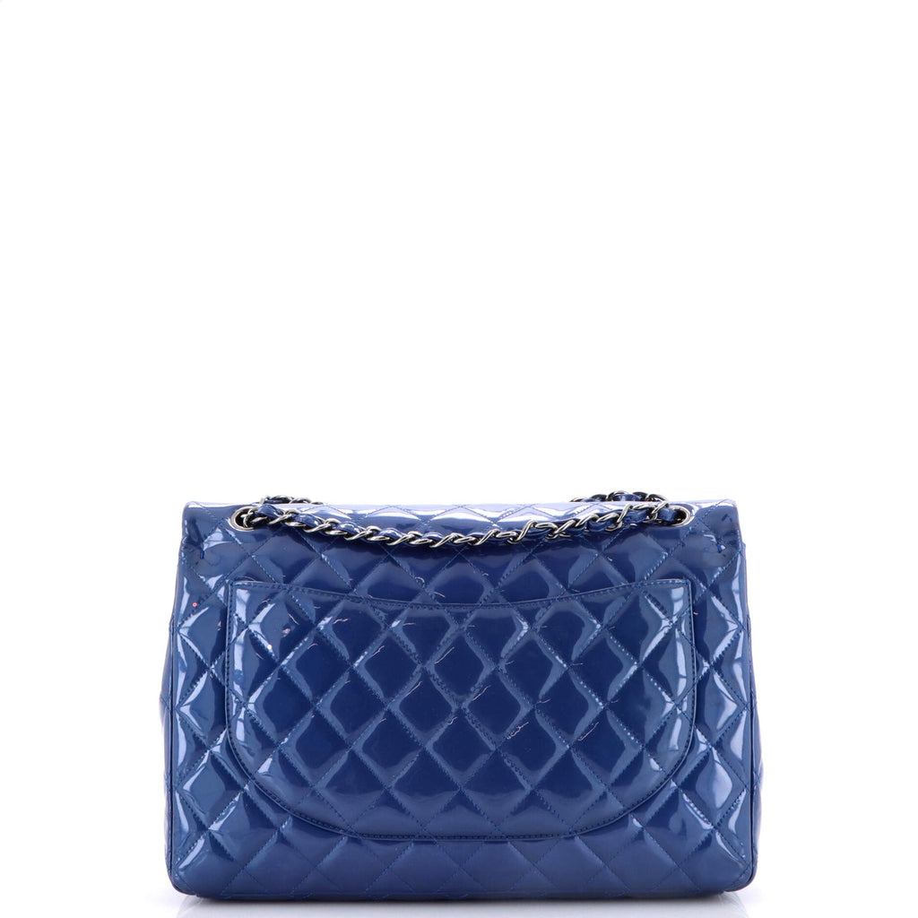 Classic Double Flap Bag Quilted Patent Maxi