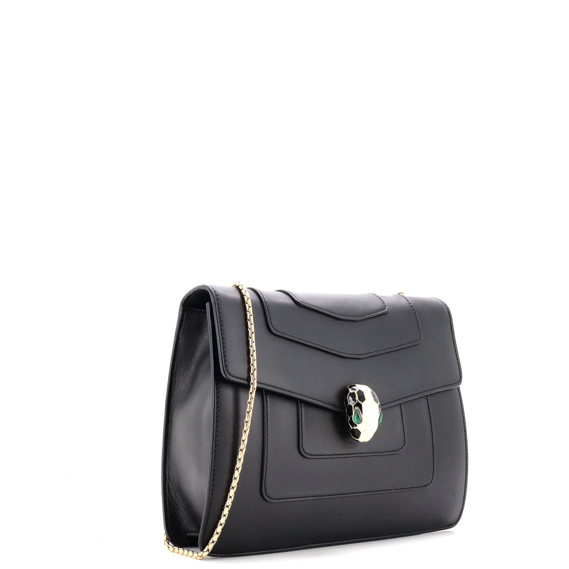 Serpenti Forever Square Shoulder Bag Leather Medium