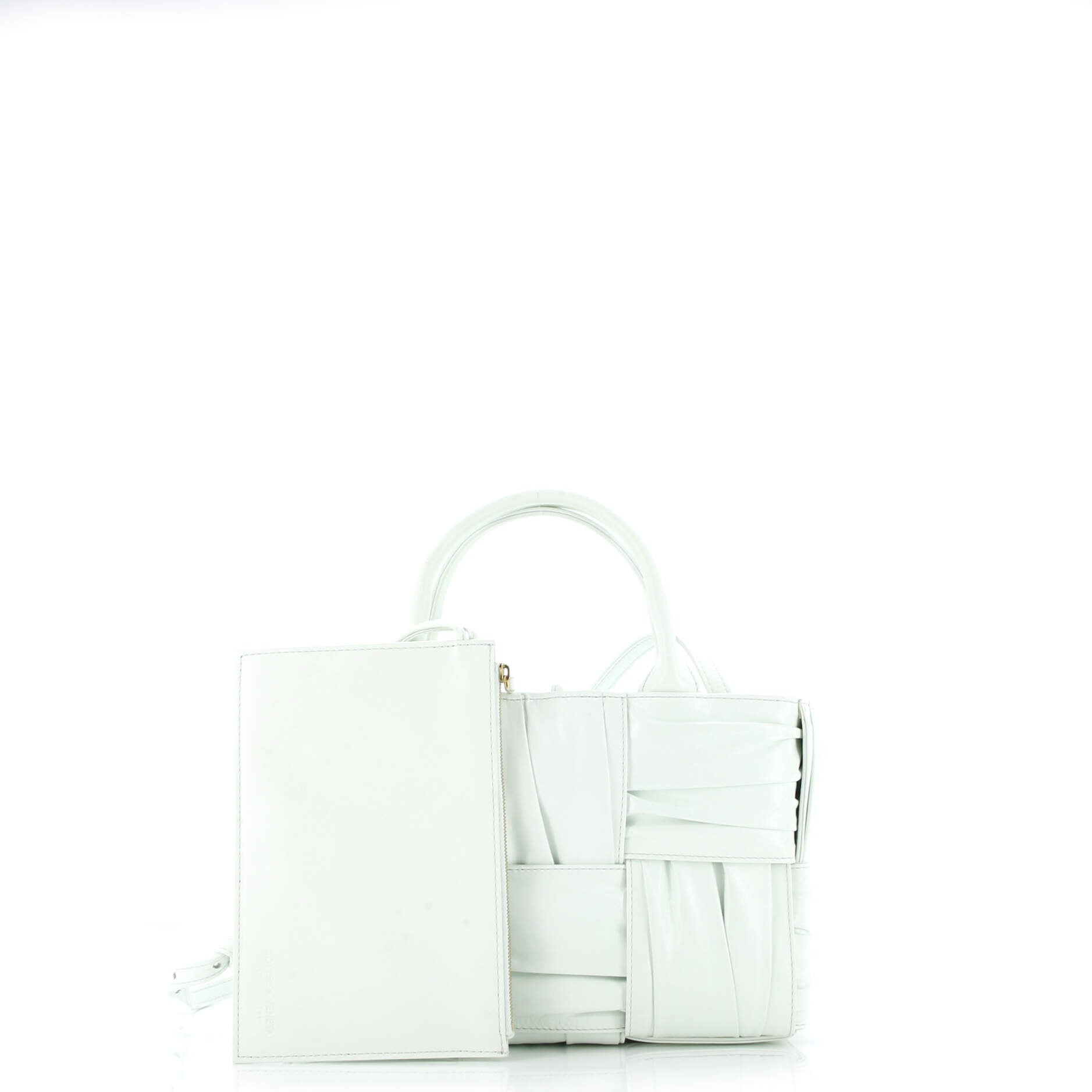 Arco Tote Maxi Intrecciato Plisse Leather Mini