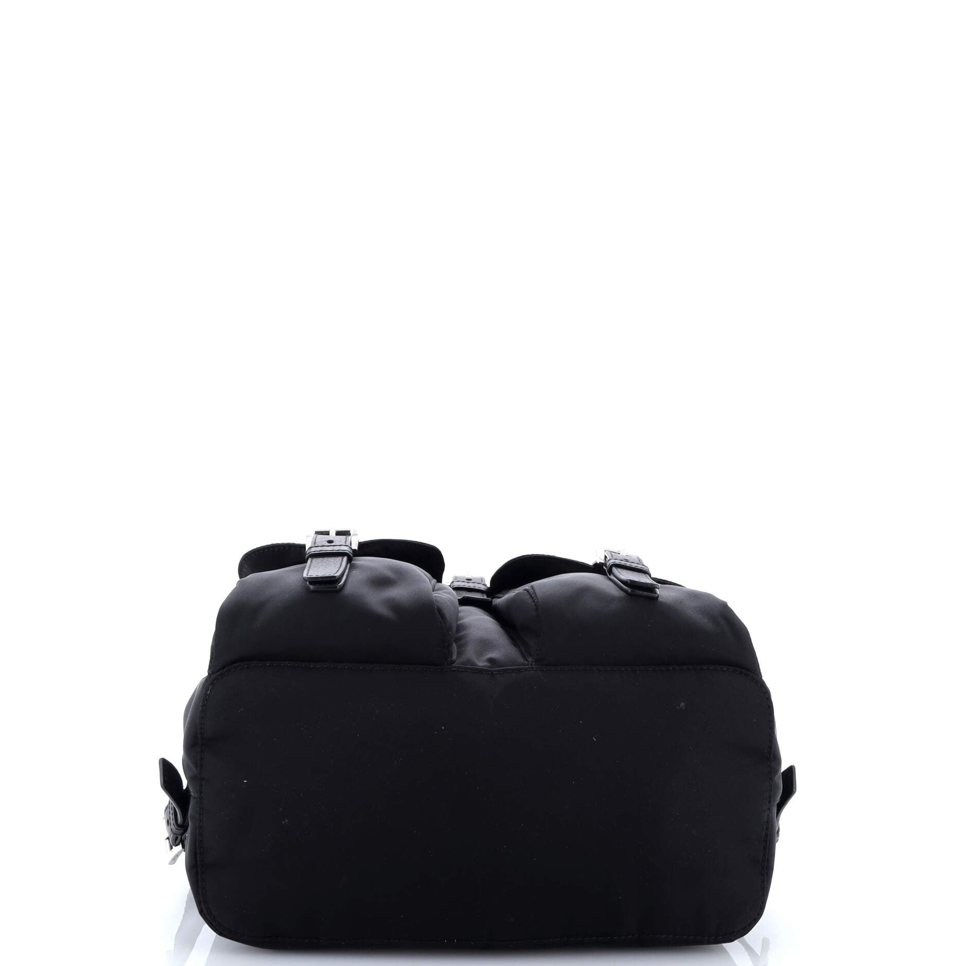 Vela Double Front Pocket Backpack Tessuto with Saffiano Leather Small
