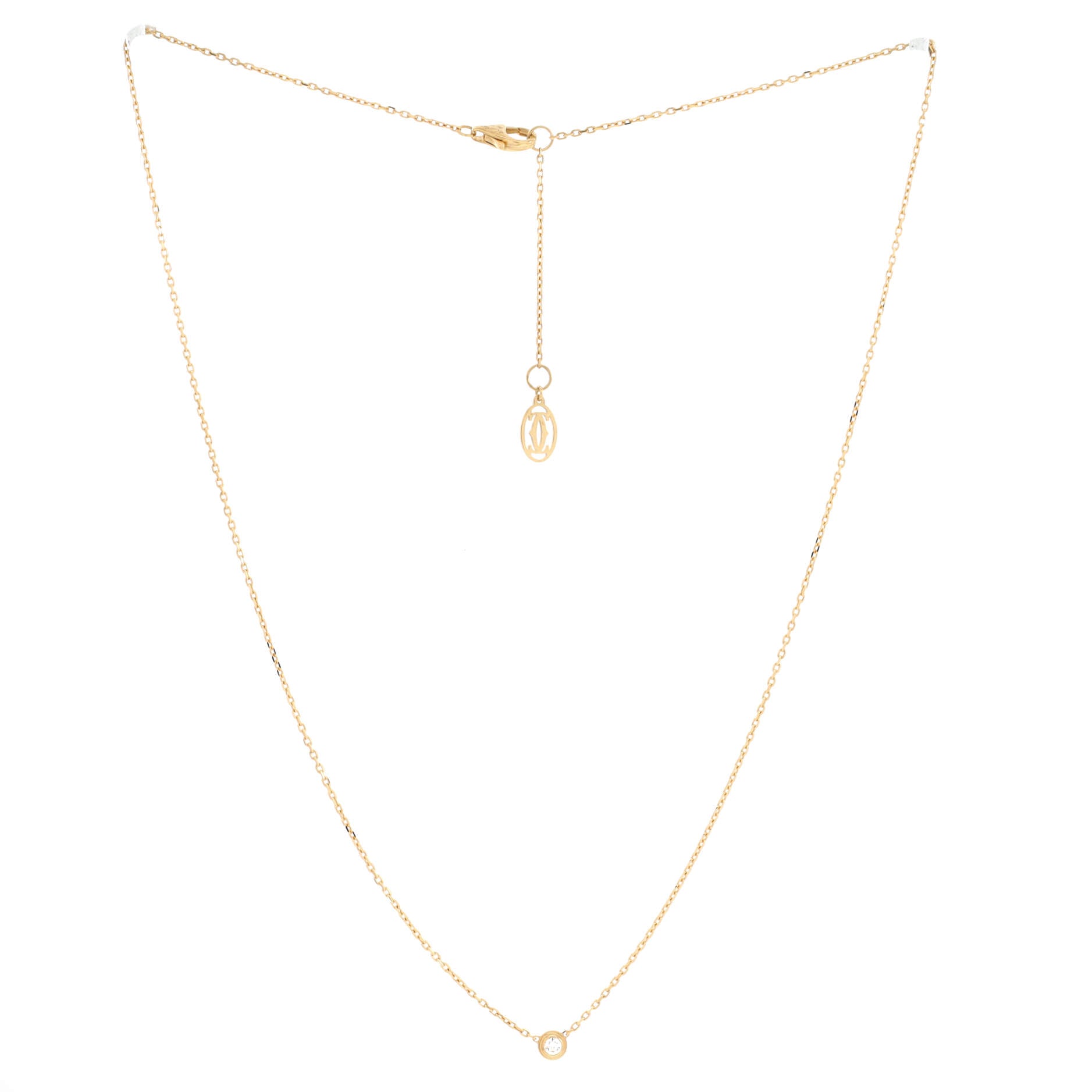 Cartier D'Amour Pendant Necklace 18K Yellow Gold and Diamond XS
