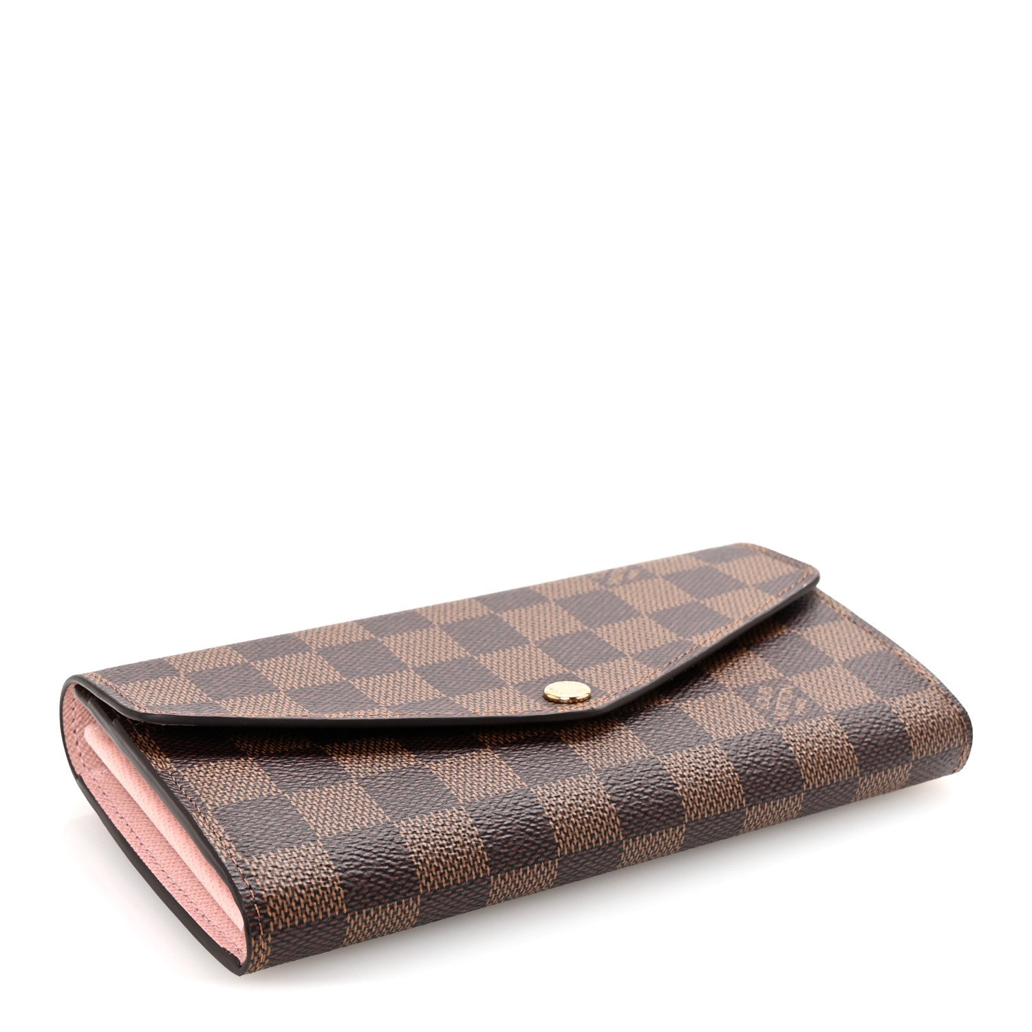 Damier Ebene Sarah Wallet NM Rose Ballerine