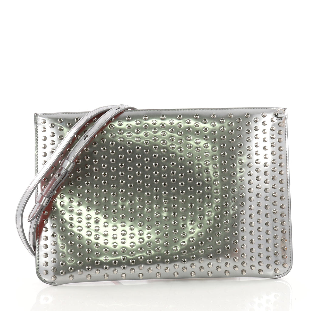 Loubiposh Clutch Spiked Leather