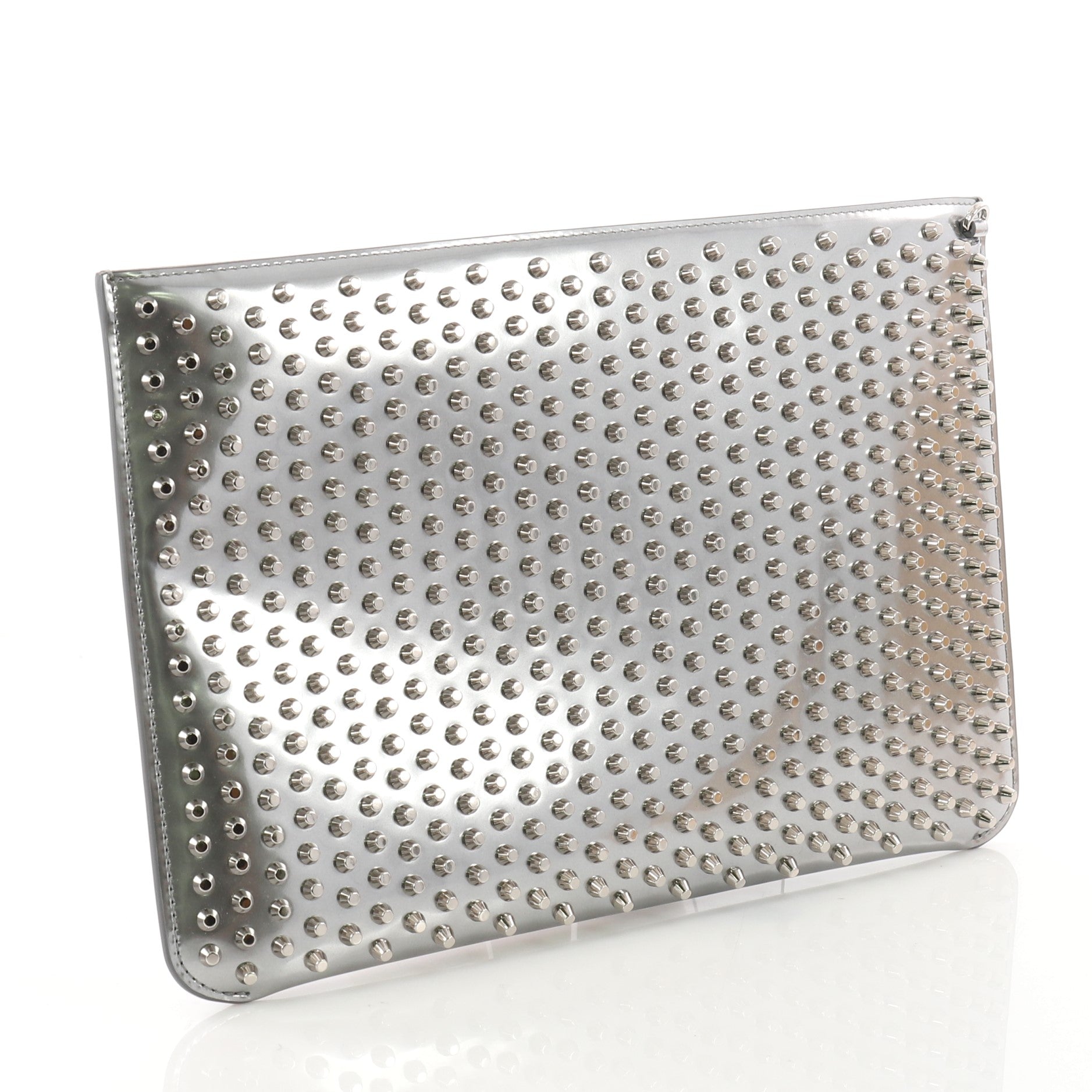 Loubiposh Clutch Spiked Leather