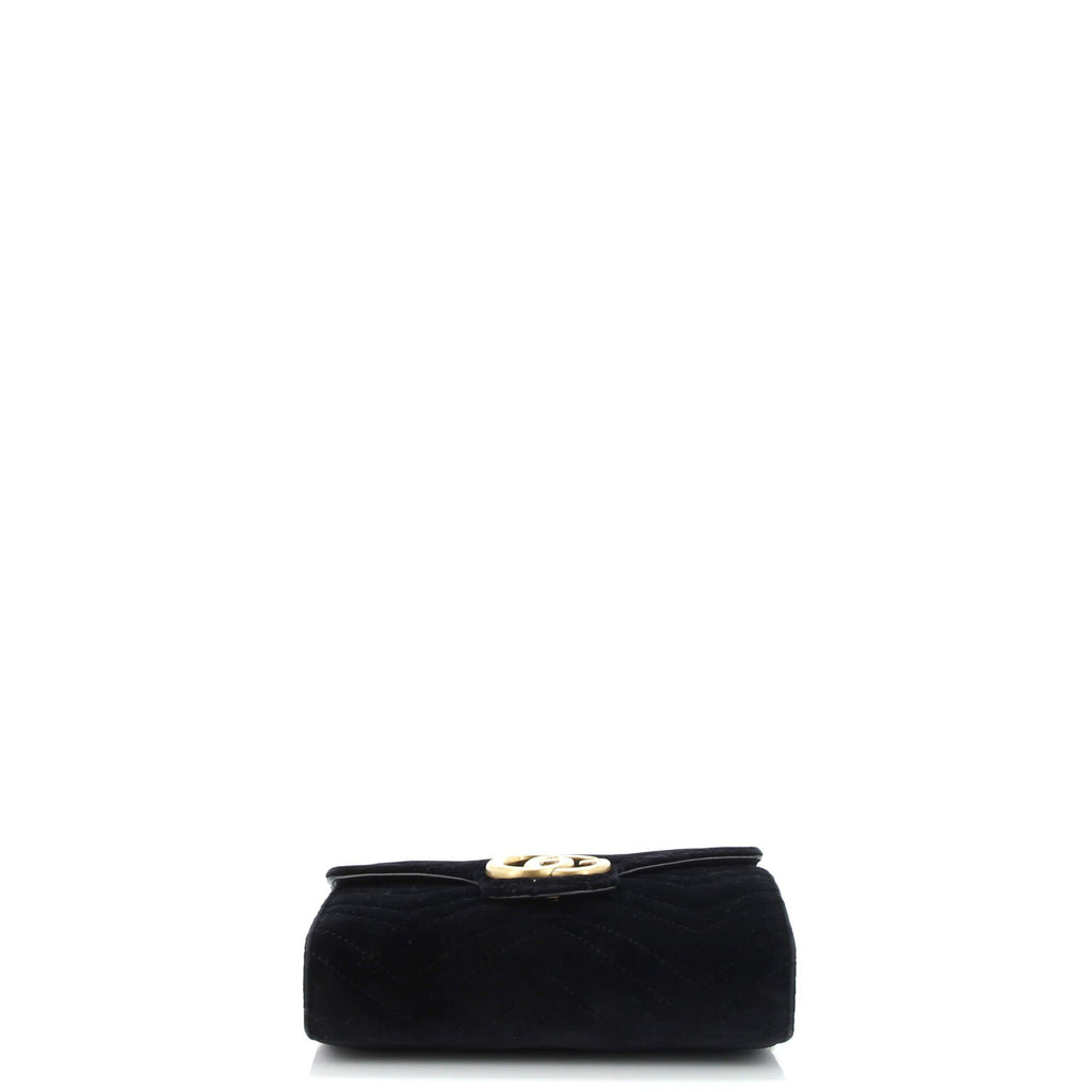 GG Marmont Chain Wallet Matelasse Velvet Mini