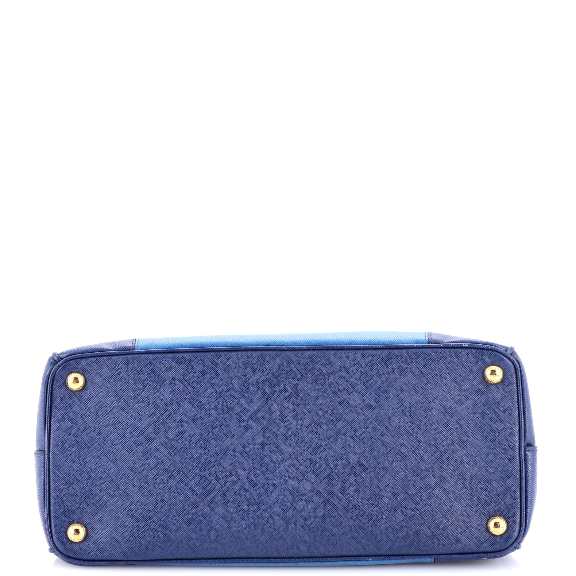 Bicolor Double Zip Lux Tote Saffiano Leather Medium