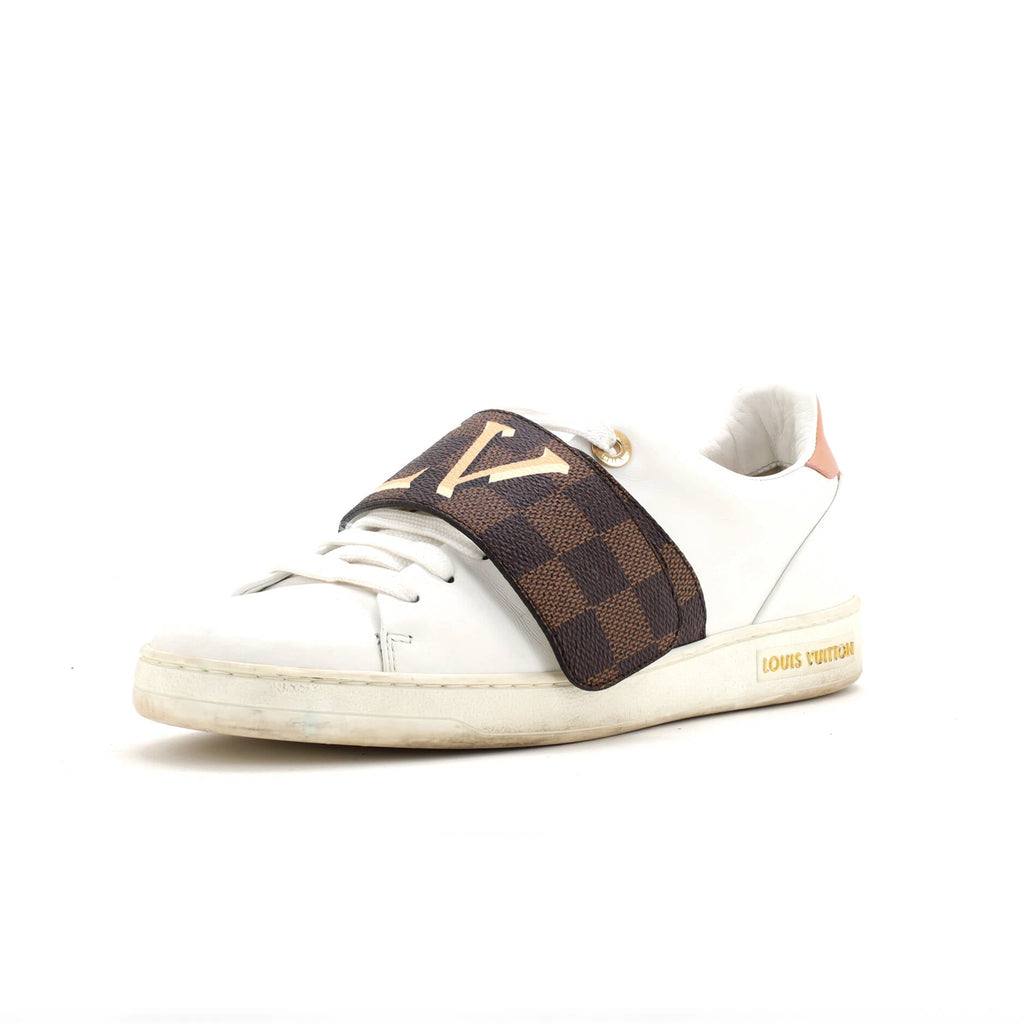 Women's FrontRow Velcro Sneakers Leather with Damier