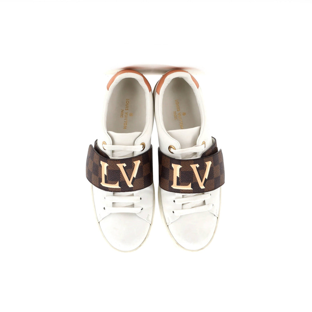 Women's FrontRow Velcro Sneakers Leather with Damier