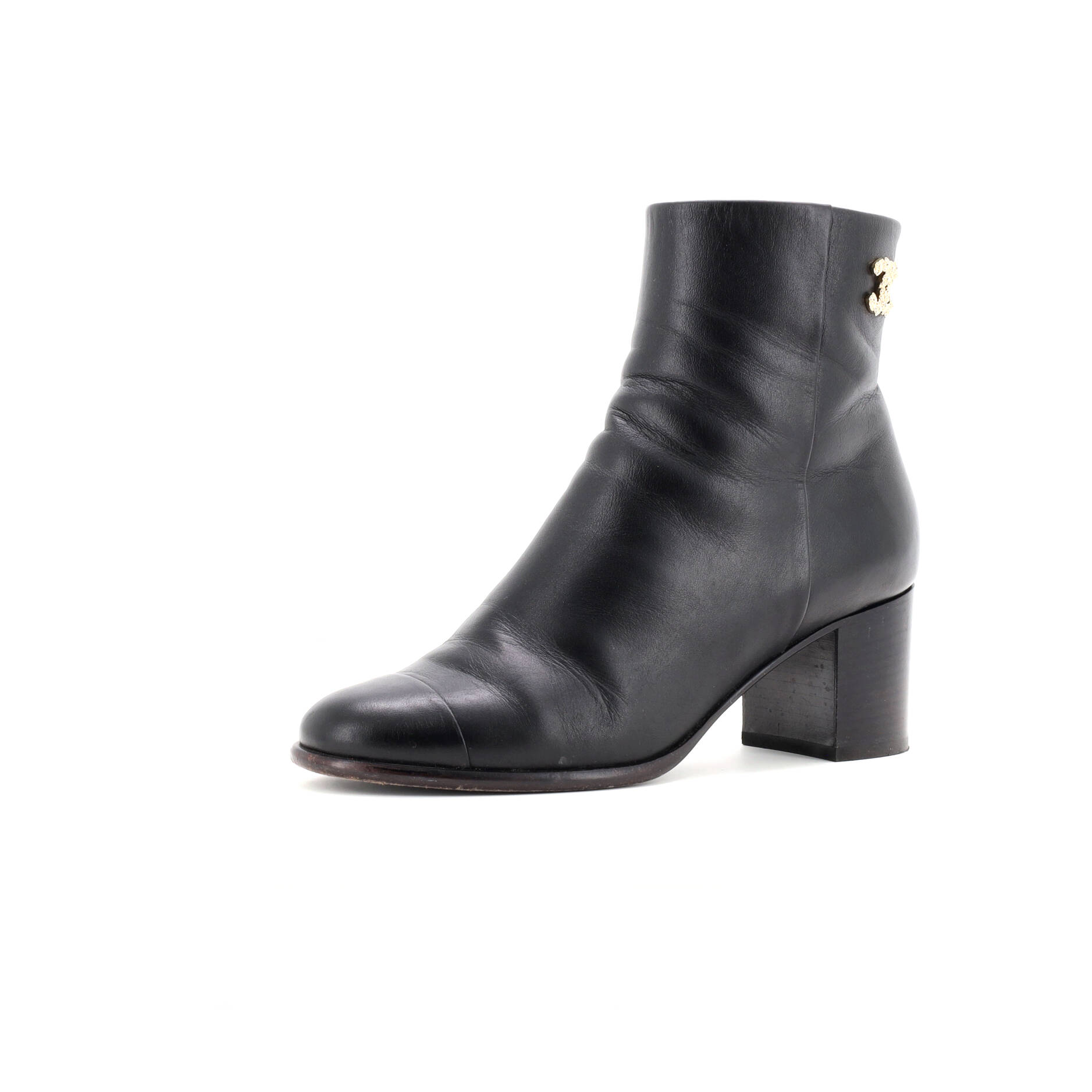 Women's CC Cap Toe Ankle Boots Leather