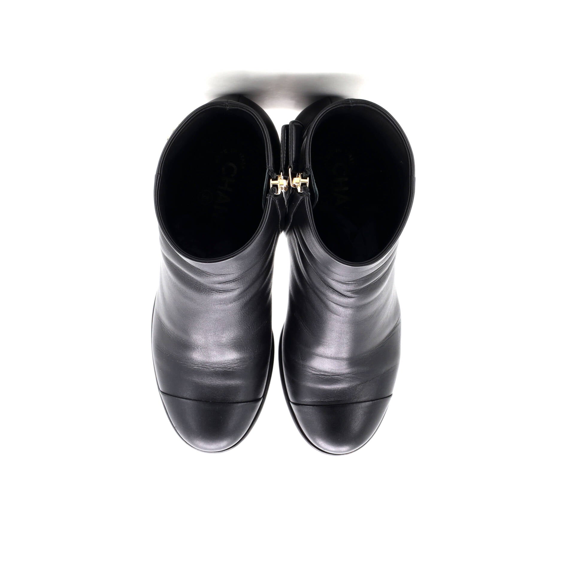 Women's CC Cap Toe Ankle Boots Leather