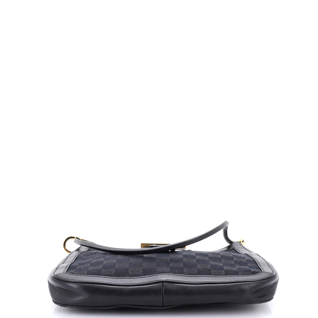 Vintage G Hobo GG Canvas and Leather
