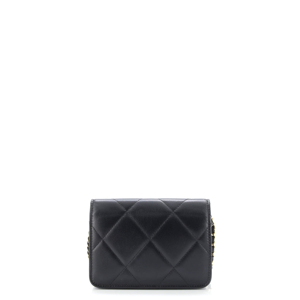 Crystal Geometric Frame CC Clutch with Chain Quilted Calfskin