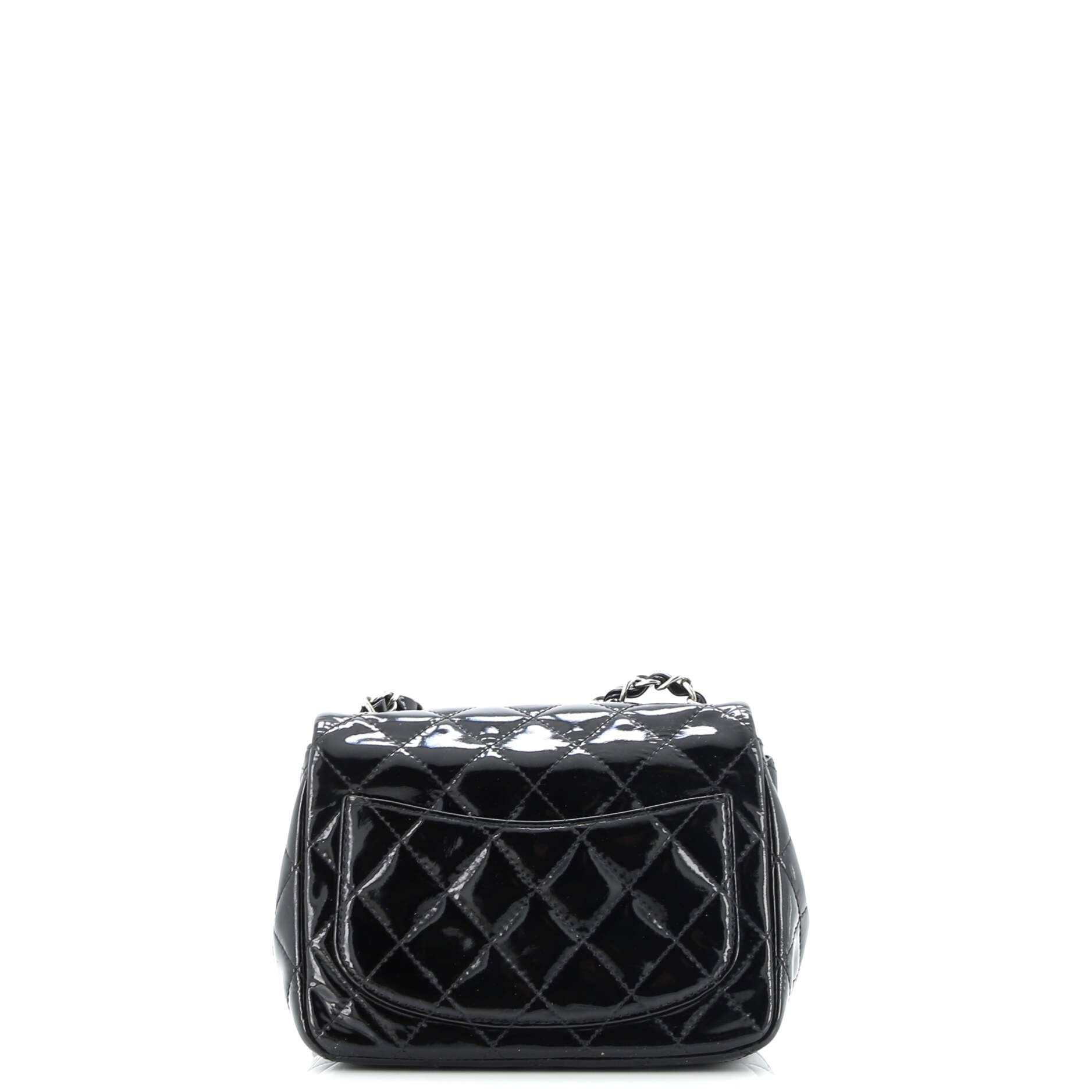 Square Classic Single Flap Bag Quilted Patent Mini