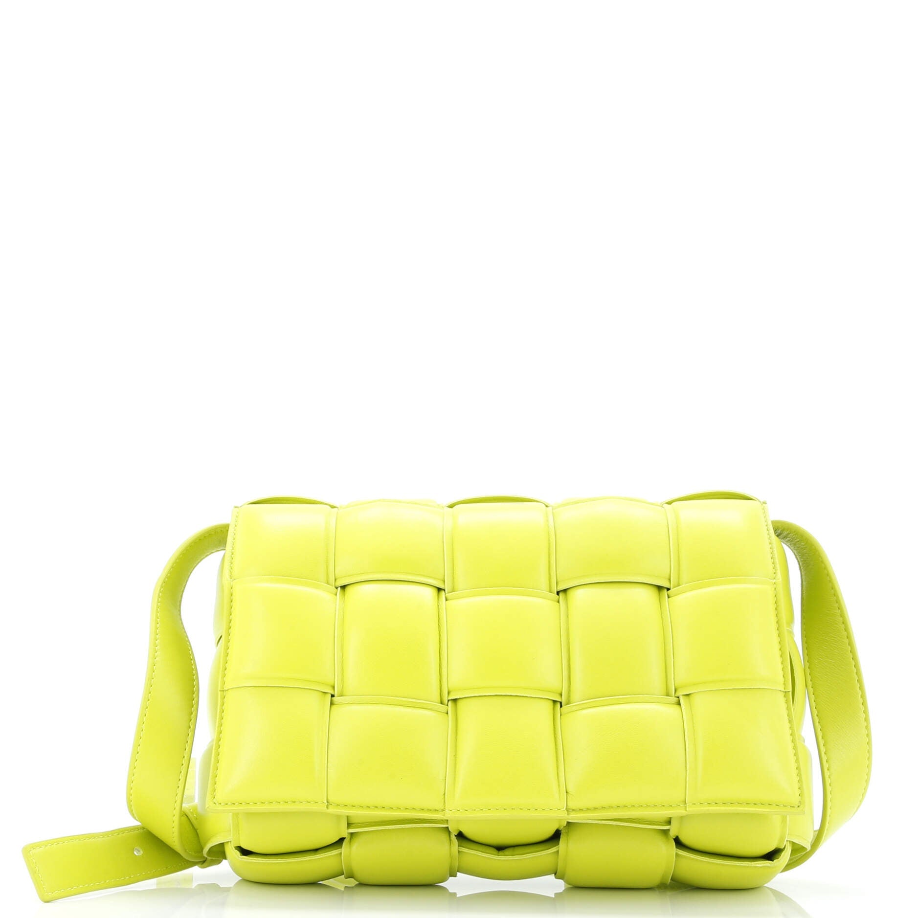 Cassette Crossbody Bag Padded Maxi Intrecciato Leather
