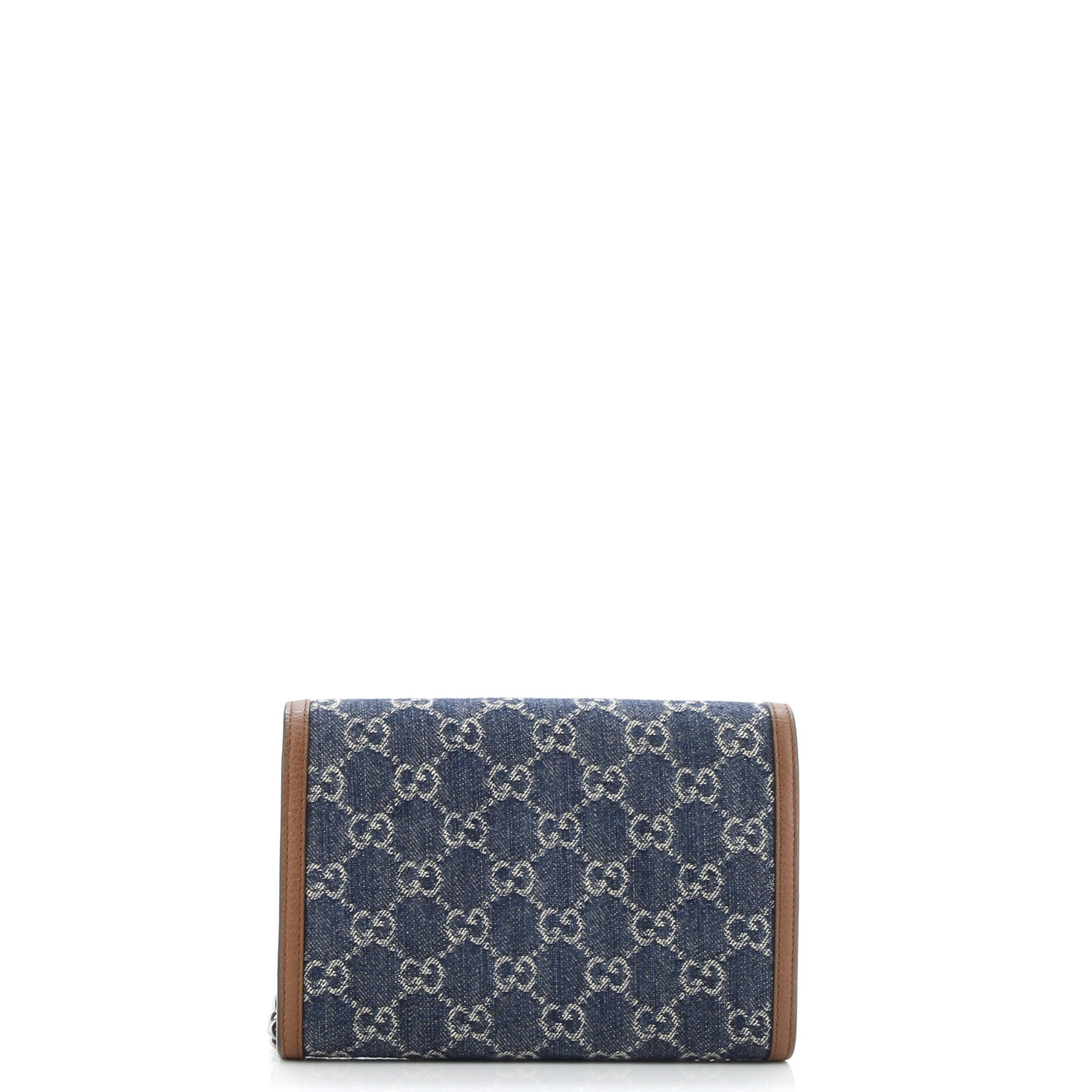 Dionysus Chain Wallet GG Denim Small