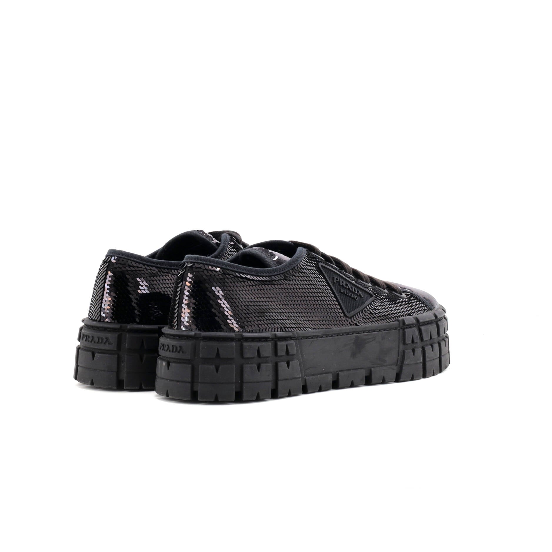 Women's Double Wheel Platform Sneakers Sequins